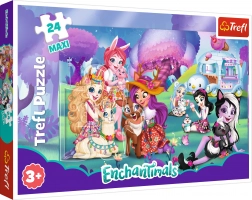 Trefl puzzle maxi ENCHANTIMALS – wesoły świat, 24 elementy