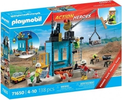 Playmobil Action Heroes – plac budowy z dźwigiem i figurkami