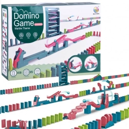 Kolorowa gra domino z mechanizmem kulkowym