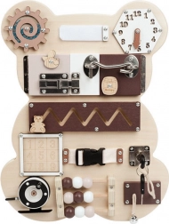 Drewniana tablica manipulacyjna i sensoryczna Niedźwiedź