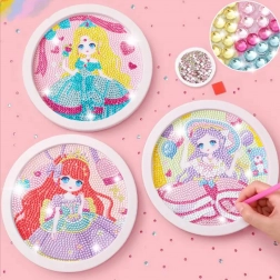 Malowanie diamentowe 20 × 20 cm z okrągłą ramką