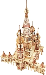 Woodcraft drewniane puzzle 3D Sobór Wasyla Błogosławionego – naturalne