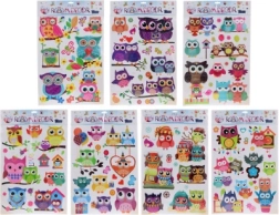 Naklejki ścienne Sówki – kolorowa dziecięca dekoracja ścienna