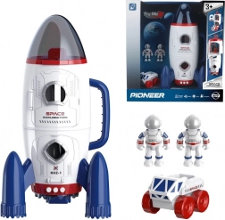 Kosmiczna rakieta ze świetlnymi efektami i kosmonautami 29,1 × 15,8 × 15 cm