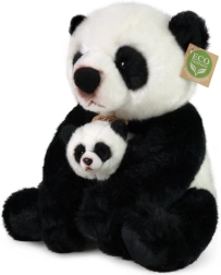 Pluszowa panda z młodym 27 cm eco‑friendly