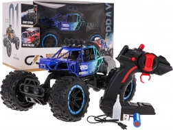 RC crawler REAL ROCK z funkcją dymu 1:16 – Niebieski