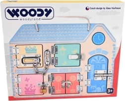 WOODYLAND Edukacyjna tablica manipulacyjna z zamkami