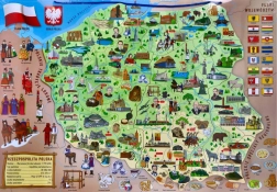 Magnetyczna mapa Polski 3 w 1