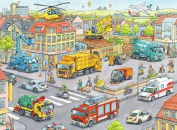 Ravensburger puzzle pojazdy w mieście 100 elementów