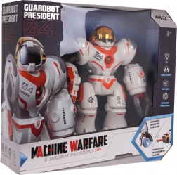 Wielofunkcyjny biało-pomarańczowy zdalnie sterowany robot