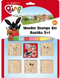 Zestaw stempli z kredką woskową BING 5+1
