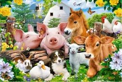 Puzzle dla dzieci maxi – FARM FRIENDS, 40 elementów, CASTORLAND