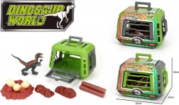 Figurka dinozaura 16 cm w klatce z akcesoriami