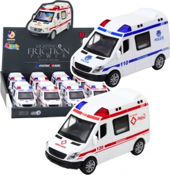 Strażacki wóz Ambulans z Otwieranymi Drzwiami oraz Efektami Świetlnymi i Dźwiękowymi