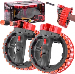 Elektryczne piankowe blastery GROWLER – zestaw 2 szt. z akumulatorami i strzałkami z przyssawkami