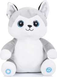 Pluszowy husky ze światełkami i muzyką CHIPOLINO