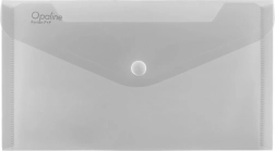 Koperta z zatrzaskiem DL Opaline przezroczysta, polipropylenowe etui na dokumenty