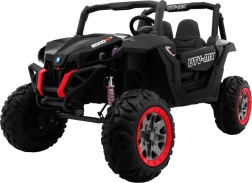 Dziecięce elektryczne buggy SuperStar 4x4 z pilotem, LED i MP3 – czarne