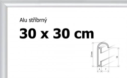Aluminiowa rama 30x30 cm w kolorze srebrnym