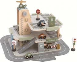 drewniany garaż z drogą 2Kids Toys