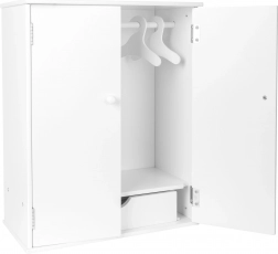 Mała noga szafa dla lalek biała