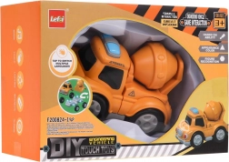 Interaktywna zabawkowa wywrotka z betoniarką na magnesy