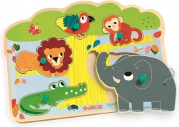 Układanka dźwiękowa Zwierzątka z dżungli Djeco