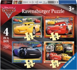 Ravensburger puzzle Auta 4w1 (12–24 elementów)