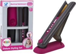 Zabawka prostownica do włosów z uchwytem, światłem i dźwiękiem