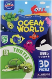 3D piankowe puzzle żółw