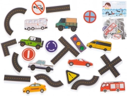 Piankowe puzzle do wanny z motywem miasta