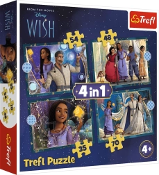 Puzzle 4w1 DISNEY Wish – spełnione życzenia