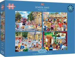GIBSONS Puzzle Szkolny dzień 4x500 elementów