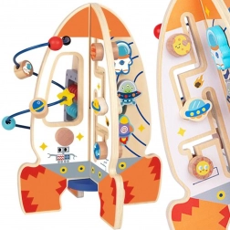 Duża drewniana wielofunkcyjna edukacyjna zabawka Rakieta od Tooky Toy