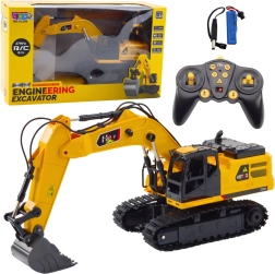 Zabawna zdalnie sterowana koparka gąsienicowa 6 kanałów 27 MHz
