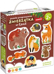CzuCzu puzzle progresywne Leśne zwierzątka