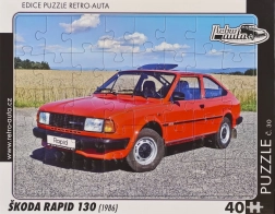 Puzzle Retro auta Škoda Rapid 130 (1986) 40 elementów