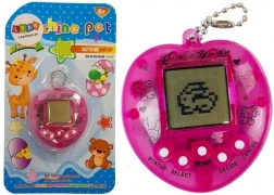 Elektroniczna gra TAMAGOTCHI różowa z krótkim łańcuszkiem