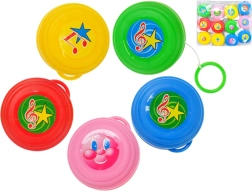 Plastowe jojo 5,5 cm – 5 kolorów, zestaw 12 szt. w woreczku