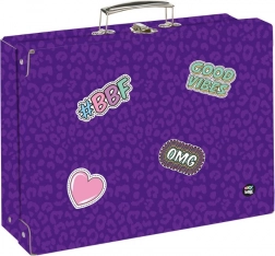 Walizka laminowana prostokątna A4 na przybory szkolne