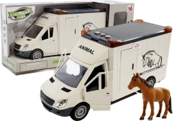 Ciężarówka do przewozu koni Biała