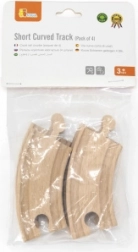 Małe drewniane tory zakręty kompatybilne z Maxim - 4 sztuki