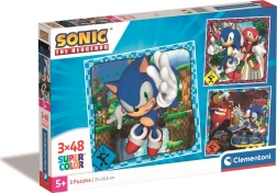 Puzzle 3×48 elementów CLEMENTONI SONIC