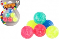 Piłeczka kauczukowa 3 cm 6 szt. marmurkowe na karcie