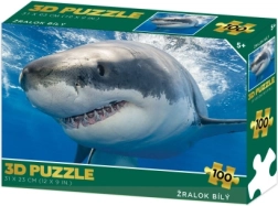 Puzzle 3D Rekin biały