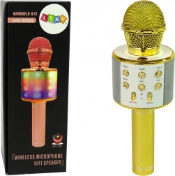 Bezprzewodowy mikrofon USB Głośnik Karaoke Nagrywanie Model WS-858 Złoty