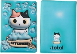 Notatnik A5 niebieski w twardej oprawie z piankową okładką 96 kartek