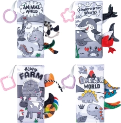 Zestaw miękkich książek sensorycznych dla niemowląt 4 szt.