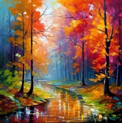 Diamentowe malowanie Spokój w lesie 30 × 40 cm