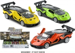 Metalowy model auta 1:32 ze światłem i napędem pull-back